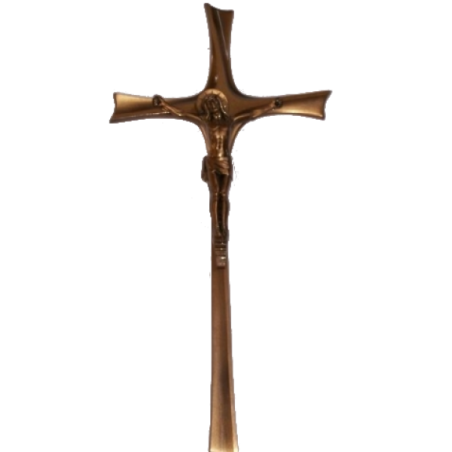 Krzyż z brązu kręcony 20 x 41 cm